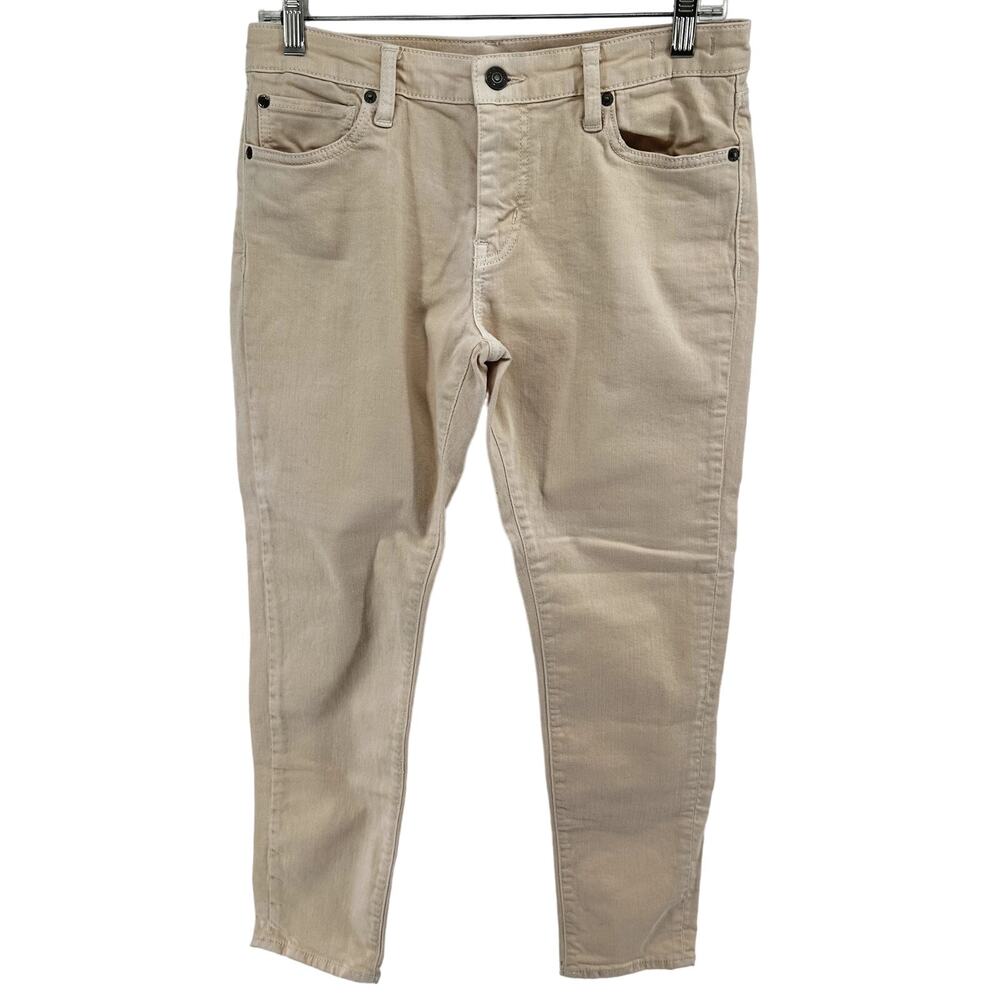 Ralph Lauren Denim & Supply Crop Skinny Jeans Leg Stretch Pockets Beige 30x26